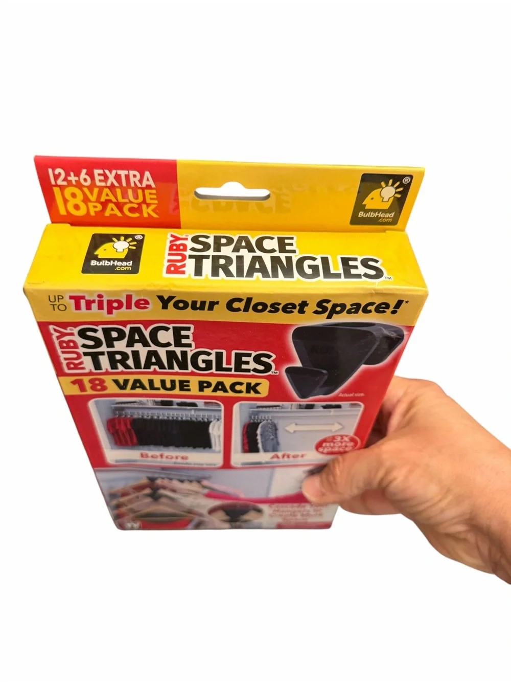 NIB Ruby Space Triangles 18-Pack Closet Hanger Organizer